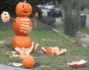 And if you lose, just take your frustration out on the pumpkin itself.